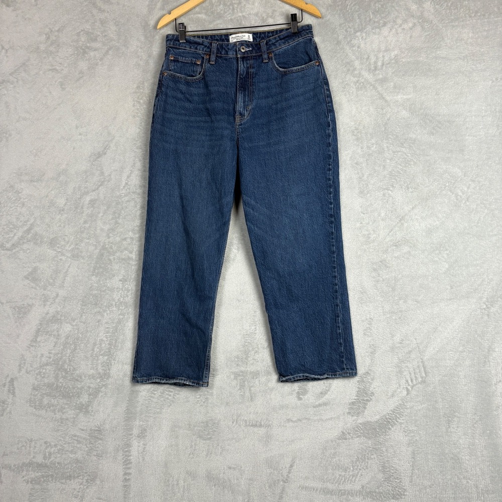 Abercrombie & Fitch Jeans The Vintage Straight High Rise Medium Wash Blue 30